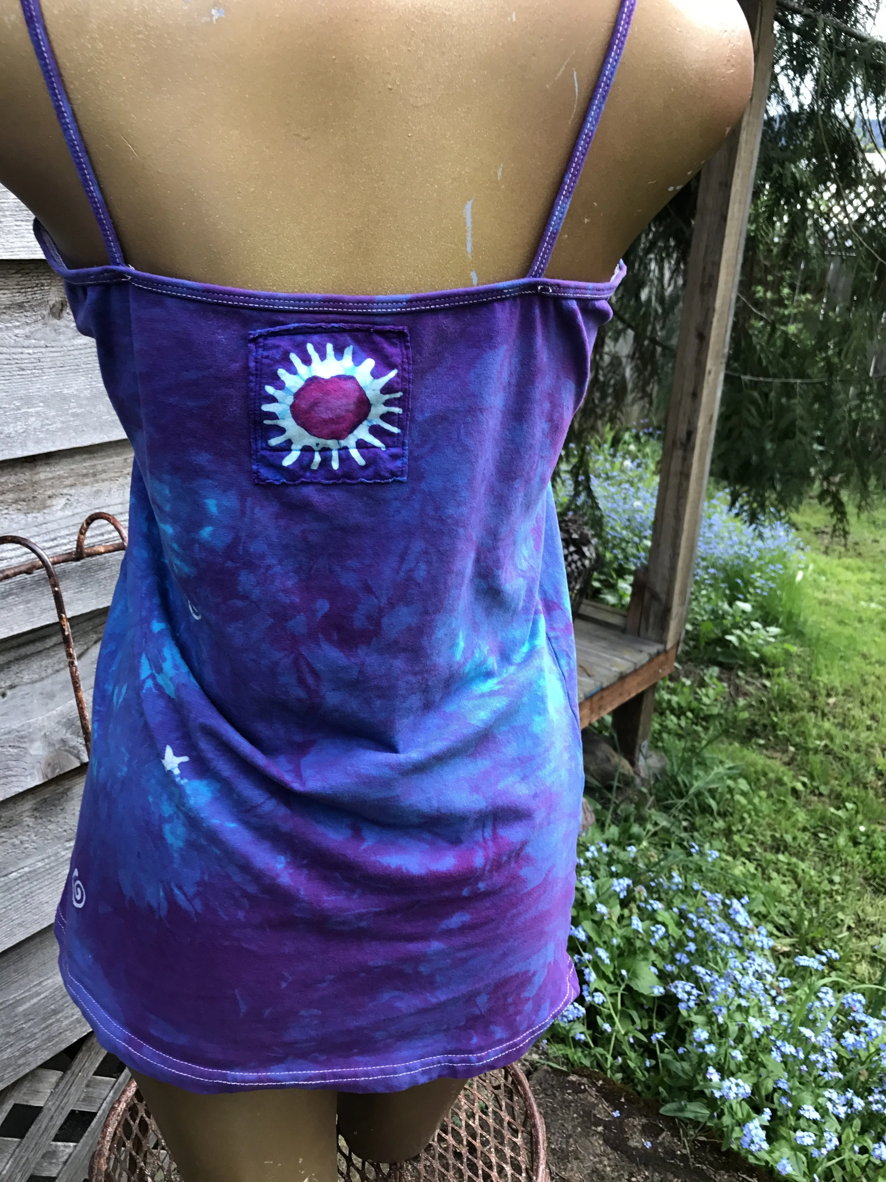 Moonlight Blossom Stretchy Long Batik Camisole - Sale Basket Imperfection