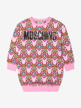 Moschino Girls Bear Hearts Sweater Dress