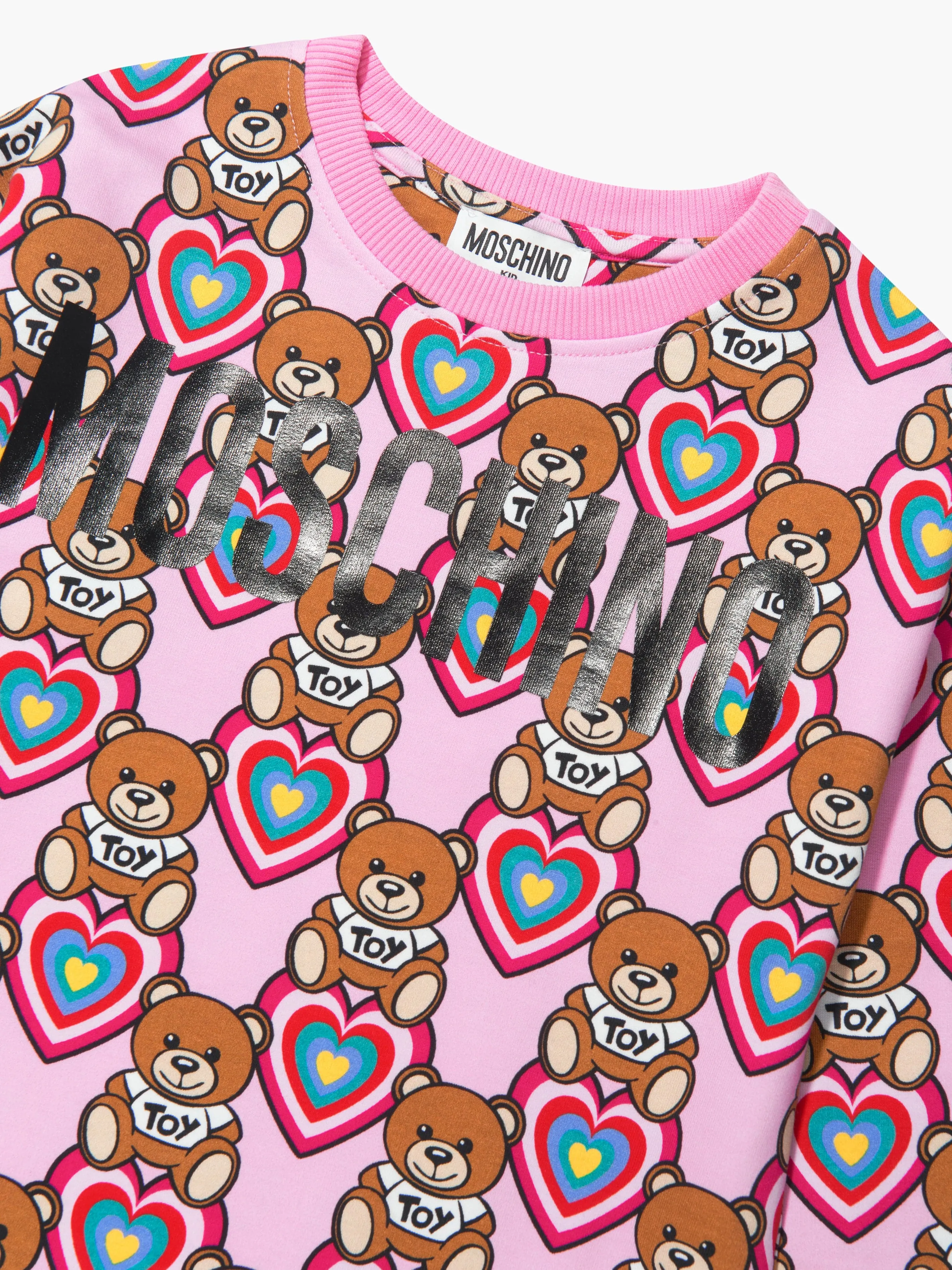 Moschino Girls Bear Hearts Sweater Dress