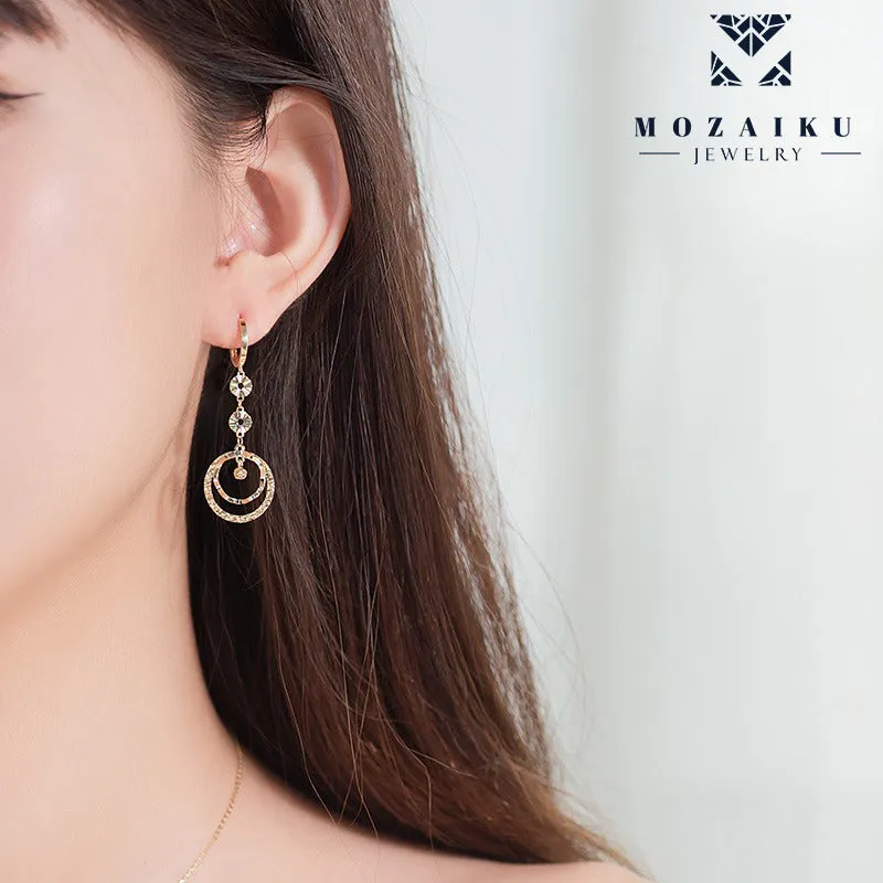 Mozaiku 14K Gold Orbit Drop Earrings