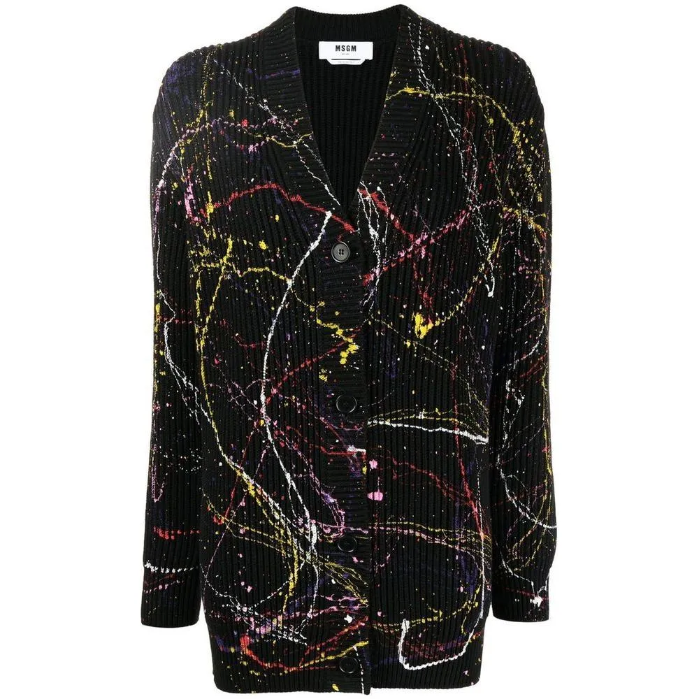 MSGM Black Viscose Sweater