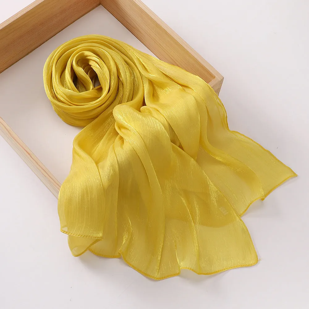 MSL348   New soft silk style bun head fashion scarf travel vintage style scarf wholesale