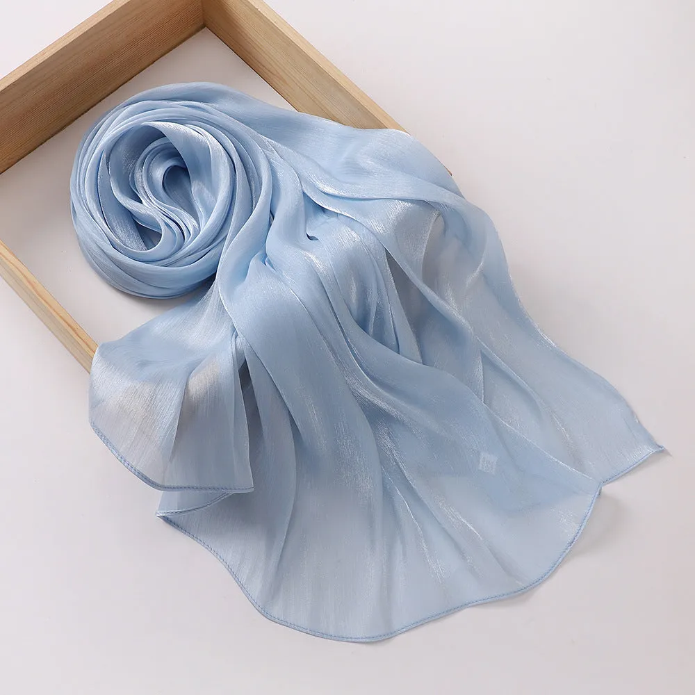 MSL348   New soft silk style bun head fashion scarf travel vintage style scarf wholesale