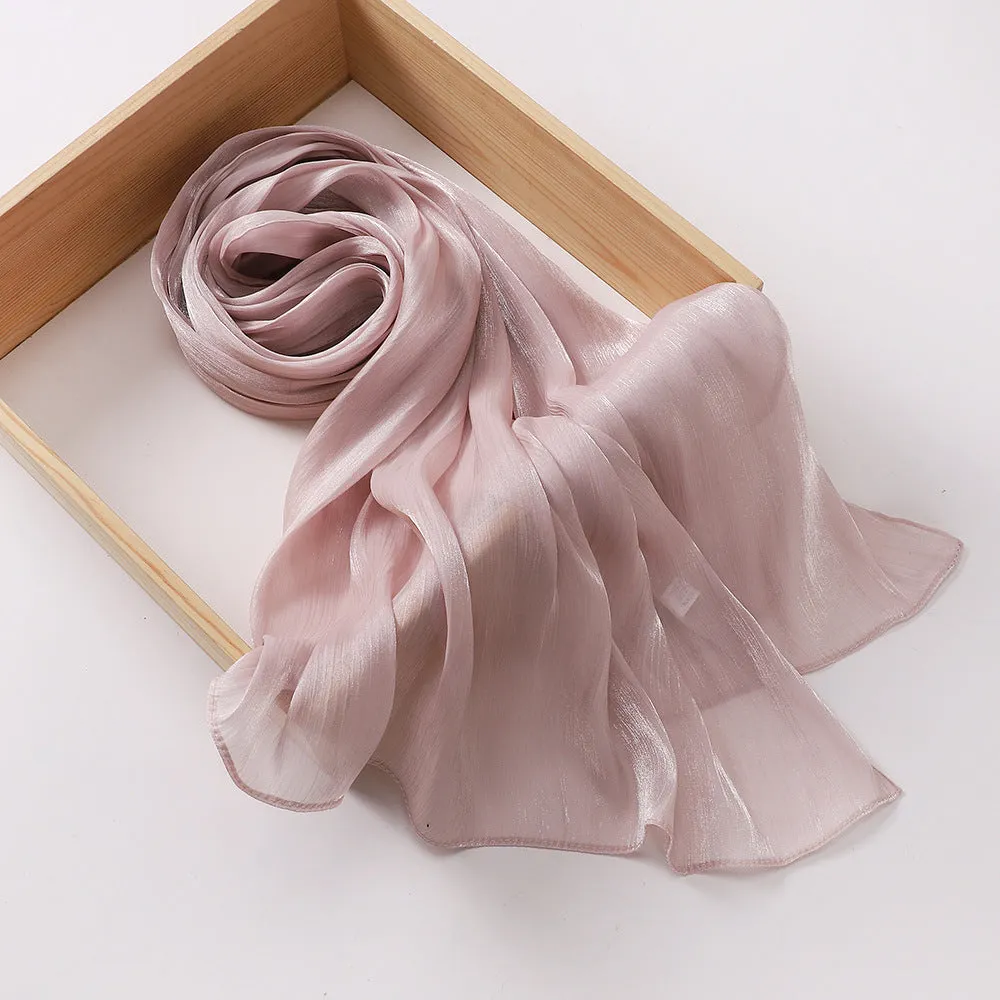 MSL348   New soft silk style bun head fashion scarf travel vintage style scarf wholesale