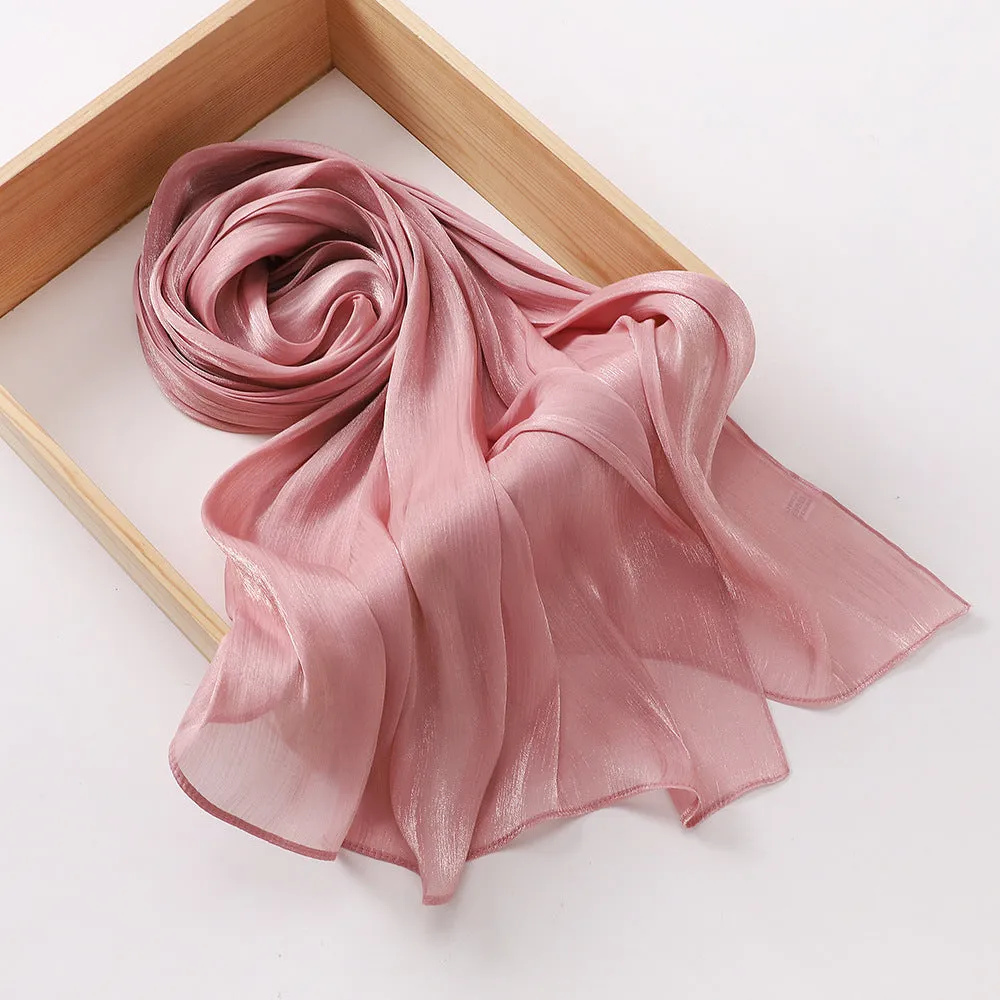 MSL348   New soft silk style bun head fashion scarf travel vintage style scarf wholesale