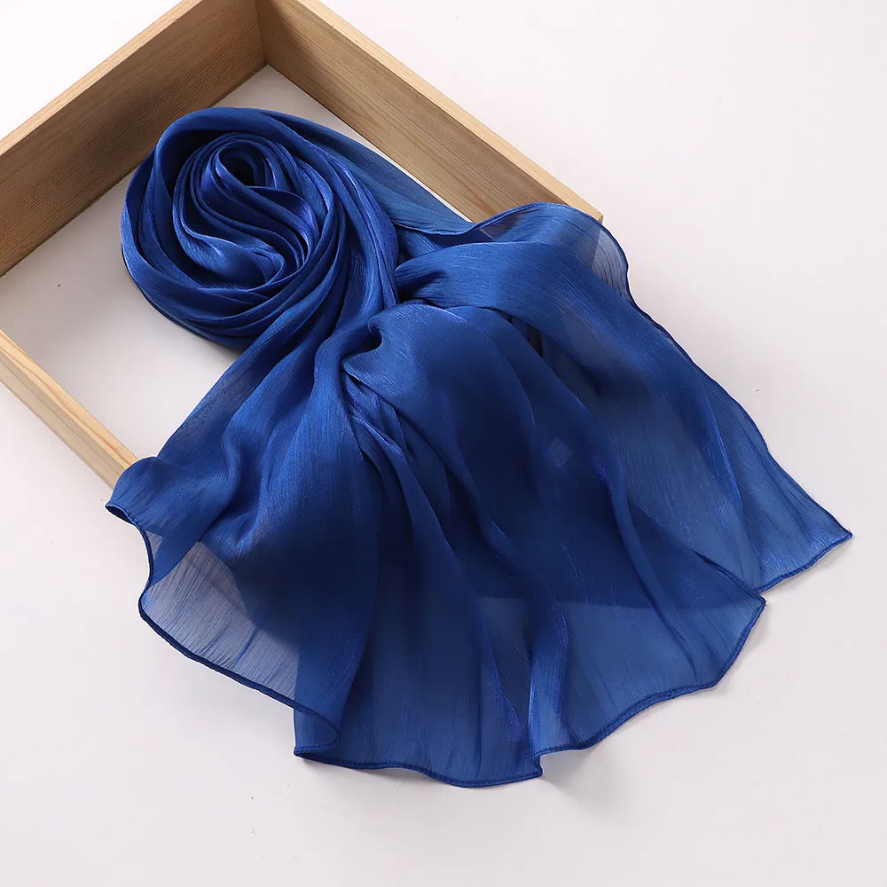 MSL348   New soft silk style bun head fashion scarf travel vintage style scarf wholesale