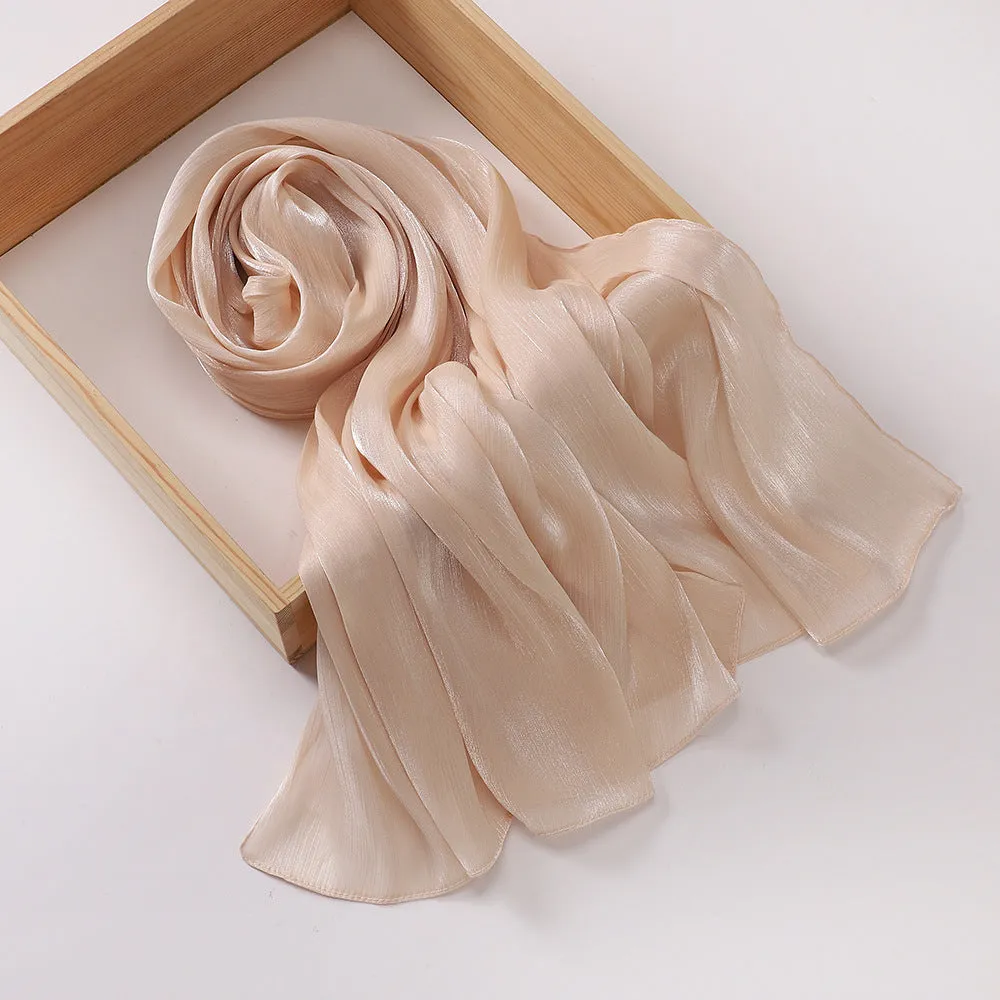 MSL348   New soft silk style bun head fashion scarf travel vintage style scarf wholesale