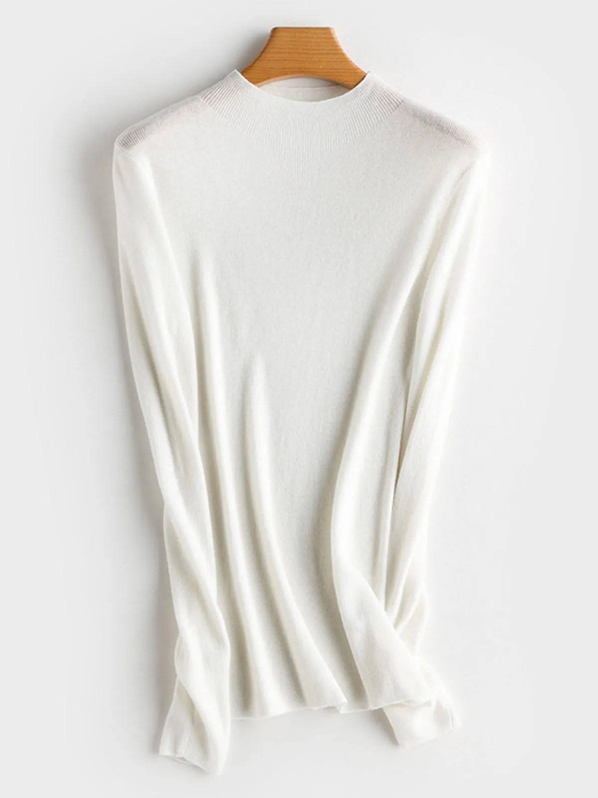 New Technology Soft Pearl Fiber Inner Mongolian Cashmere Sweater