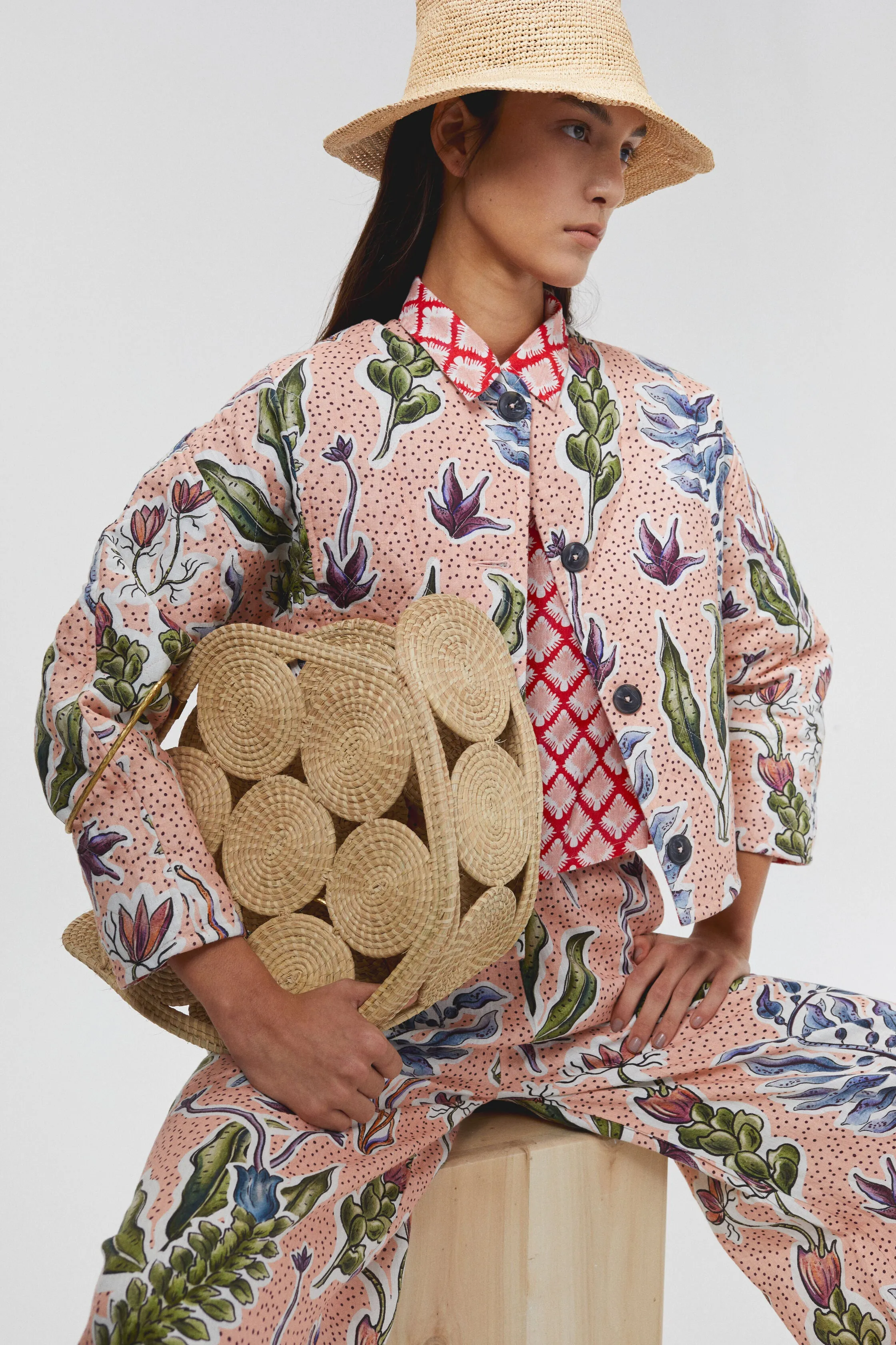 Oak Reversible Linen Jacket - Marrakech Gardens & Tangier