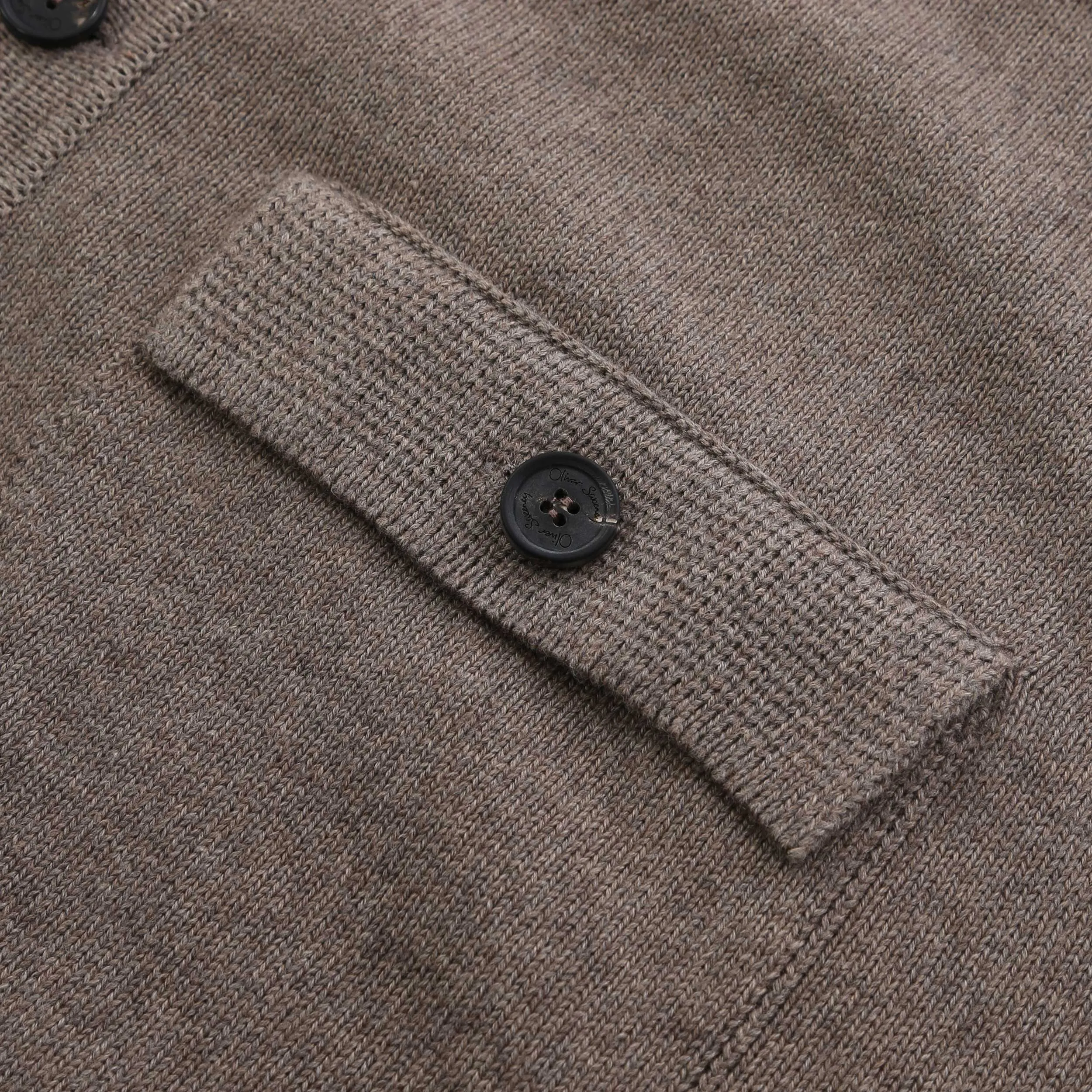 Oliver Sweeney Brecon Knit Cardigan in Mole