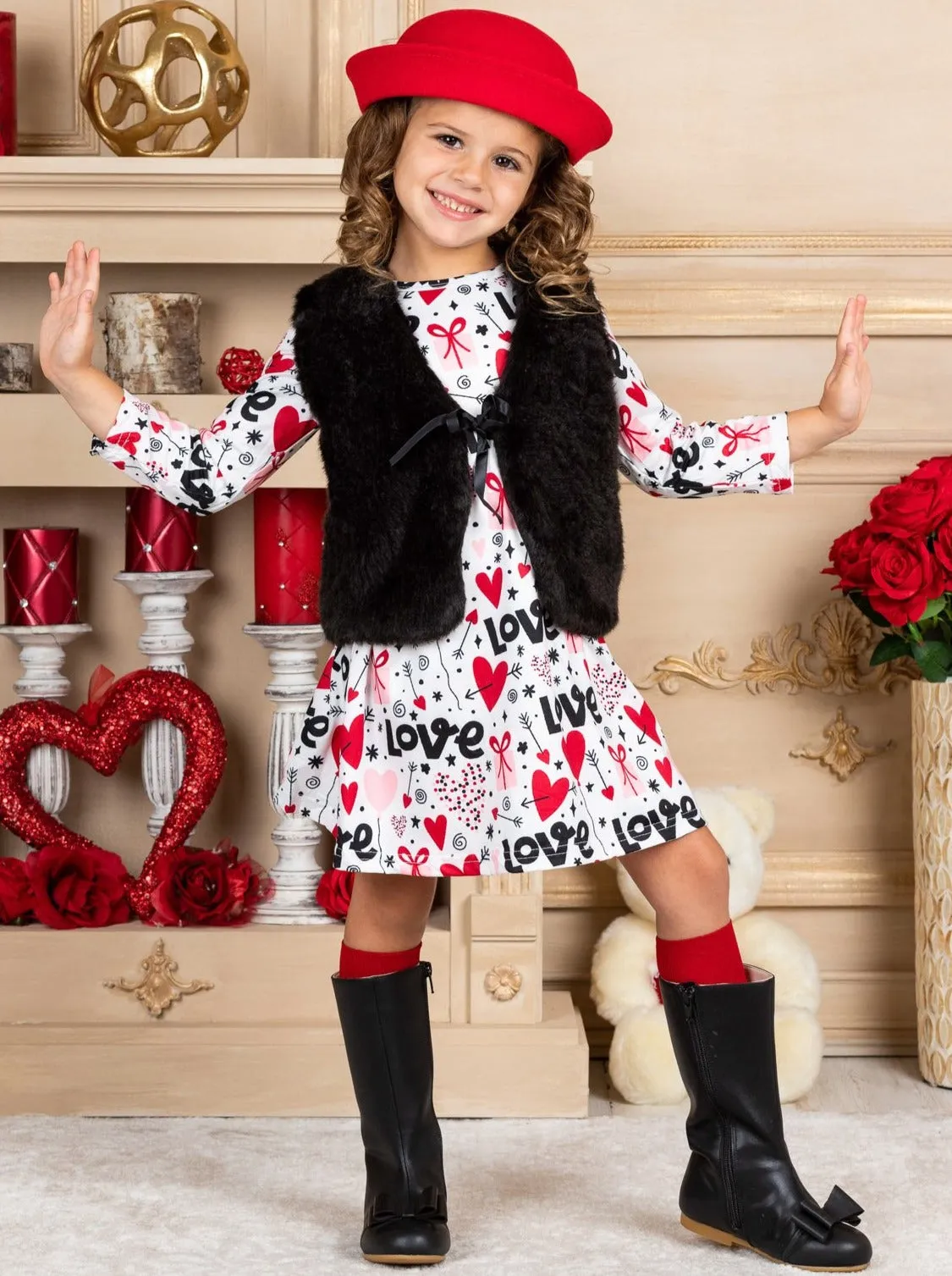 One Of A Kind Love Vest and Dress Set