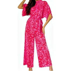 Pink Leopard Jumpsuit