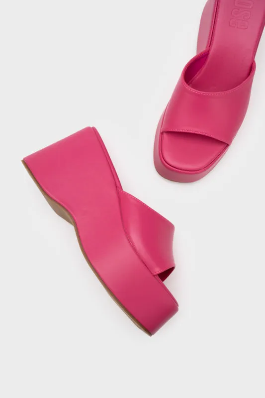 PLATFORM WEDGE HEEL SLIDE