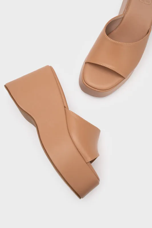 PLATFORM WEDGE HEEL SLIDE