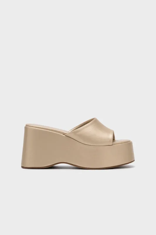 PLATFORM WEDGE HEEL SLIDE