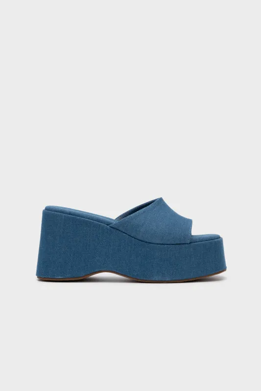 PLATFORM WEDGE HEEL SLIDE