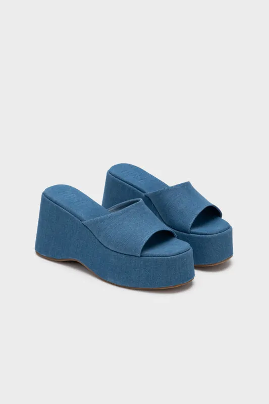 PLATFORM WEDGE HEEL SLIDE