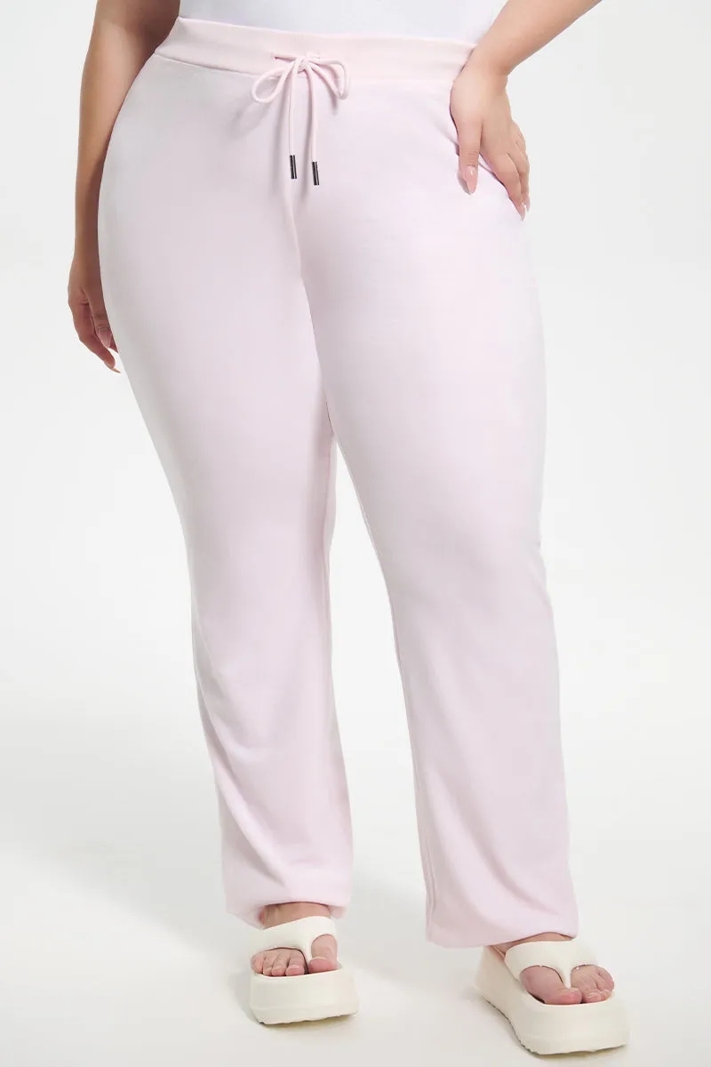 Plus-Size Mixed Jewels Velour Track Pants