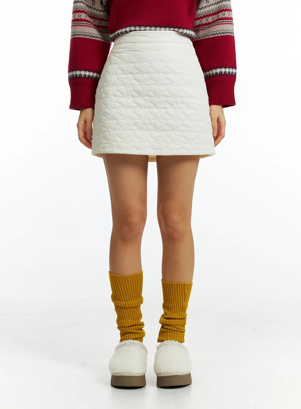 Quilted Mini Skirt IN323