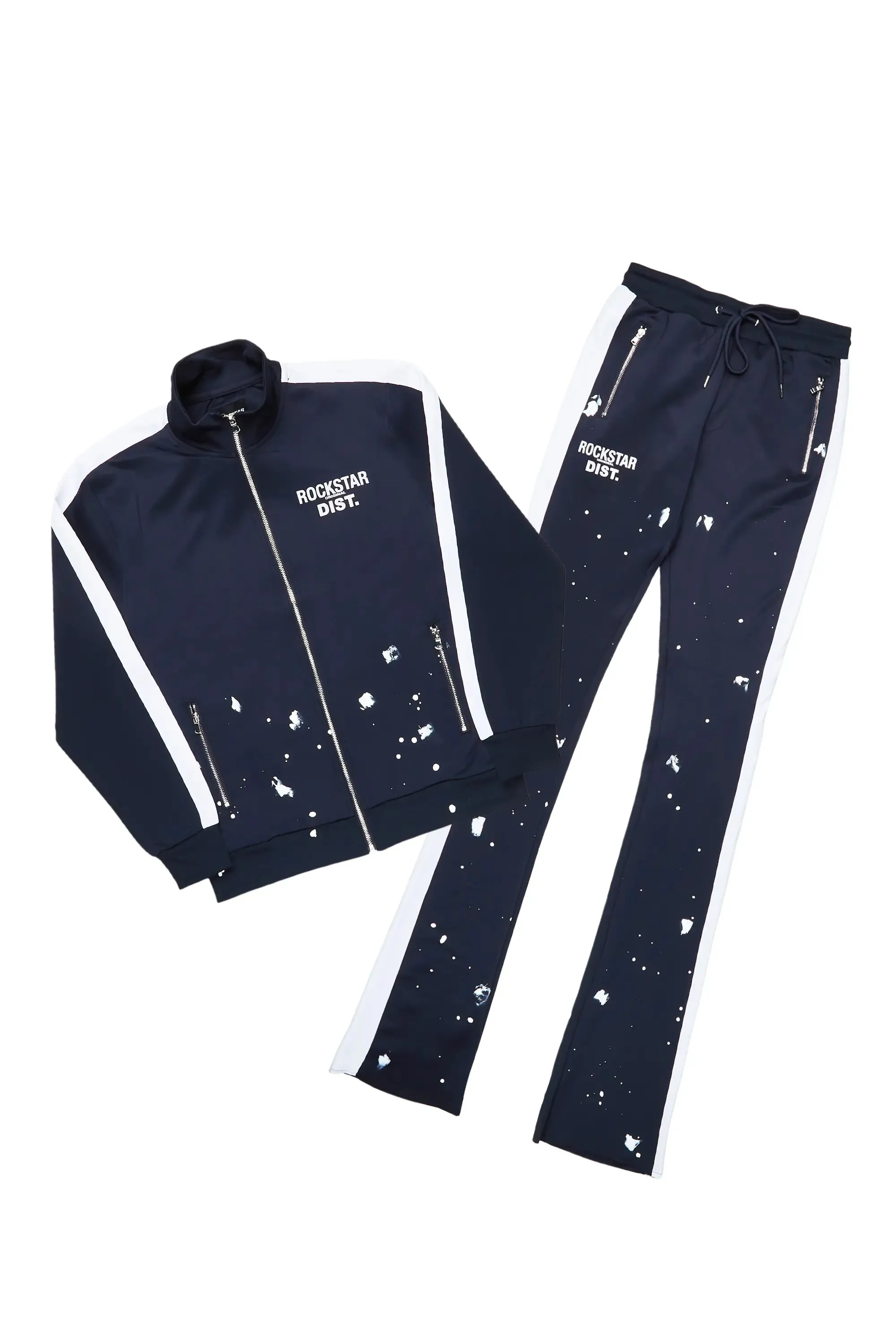 Raffer Navy Super Stacked Tricot Track Set