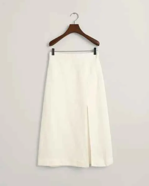 REL MIDI LINEN BLEND SKIRT