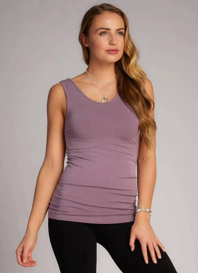 REVERSIBLE MAUVE BAMBOO CAMISOLE