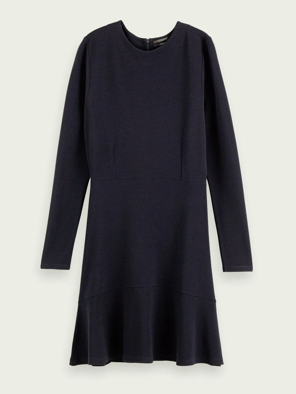 Rib knit sweat dress in Night