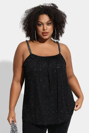 Ritera Sequin Sparkle Pleated Flowy Camisole