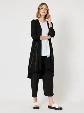 Roving Jersey Longline Cardigan - Black