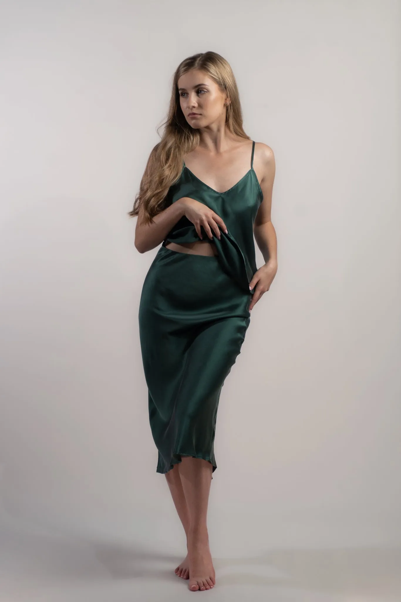 Sacramento Green Silk Camisole