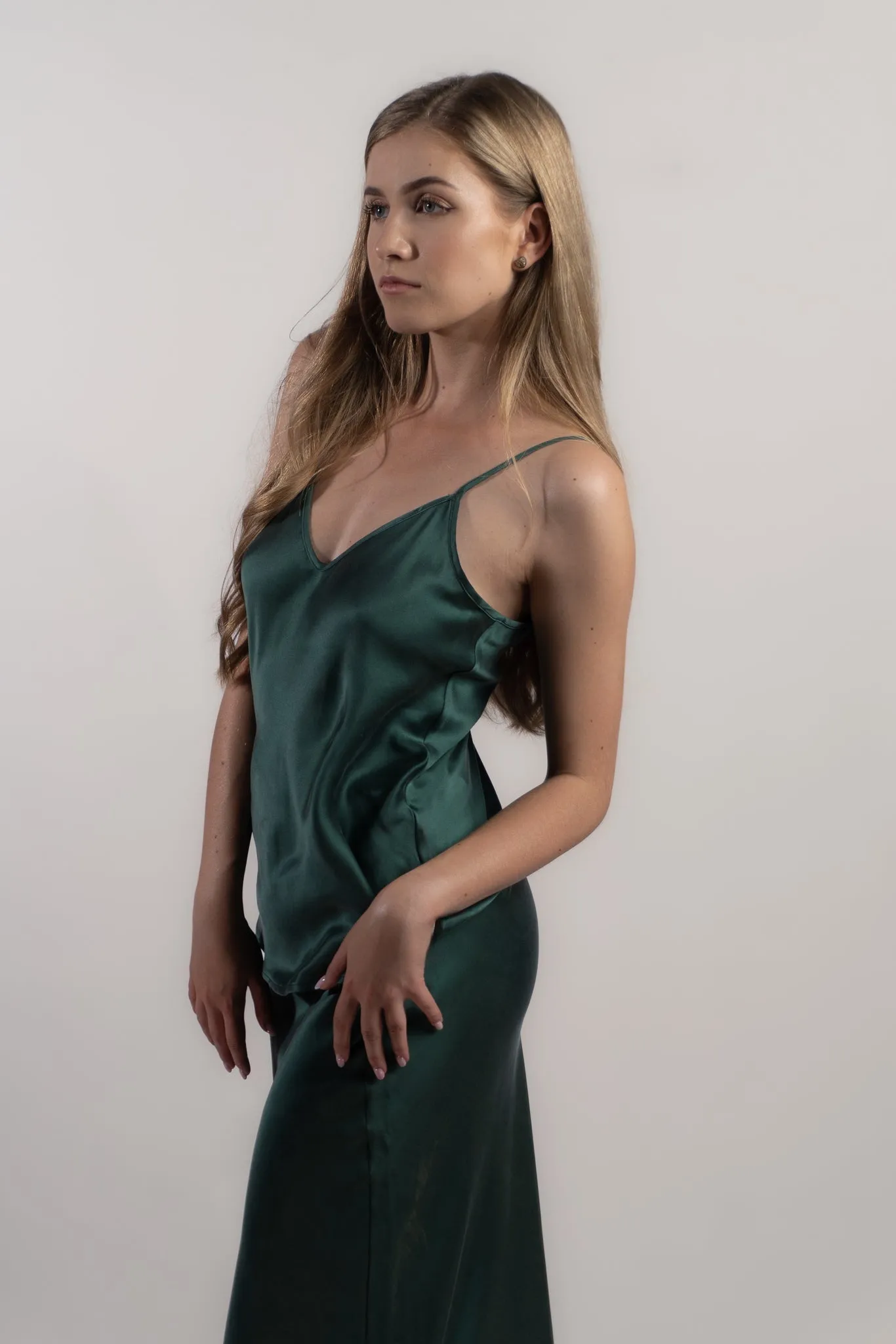 Sacramento Green Silk Camisole