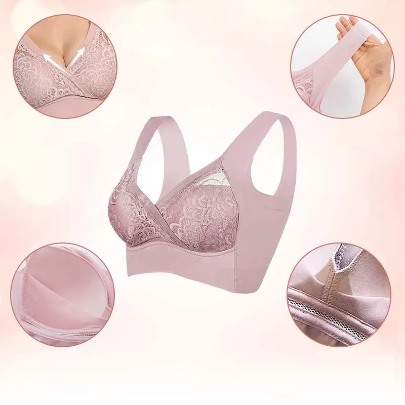 Seamless & Wireless Lift-Up Lace Bra