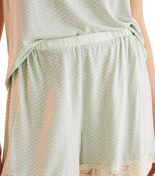 Short Lace Pajamas Green