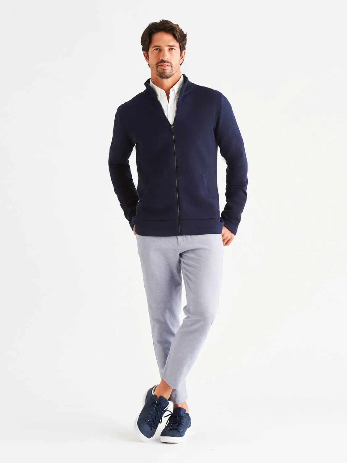 Sidney LuxCore™ Cashmere Zip Sweater