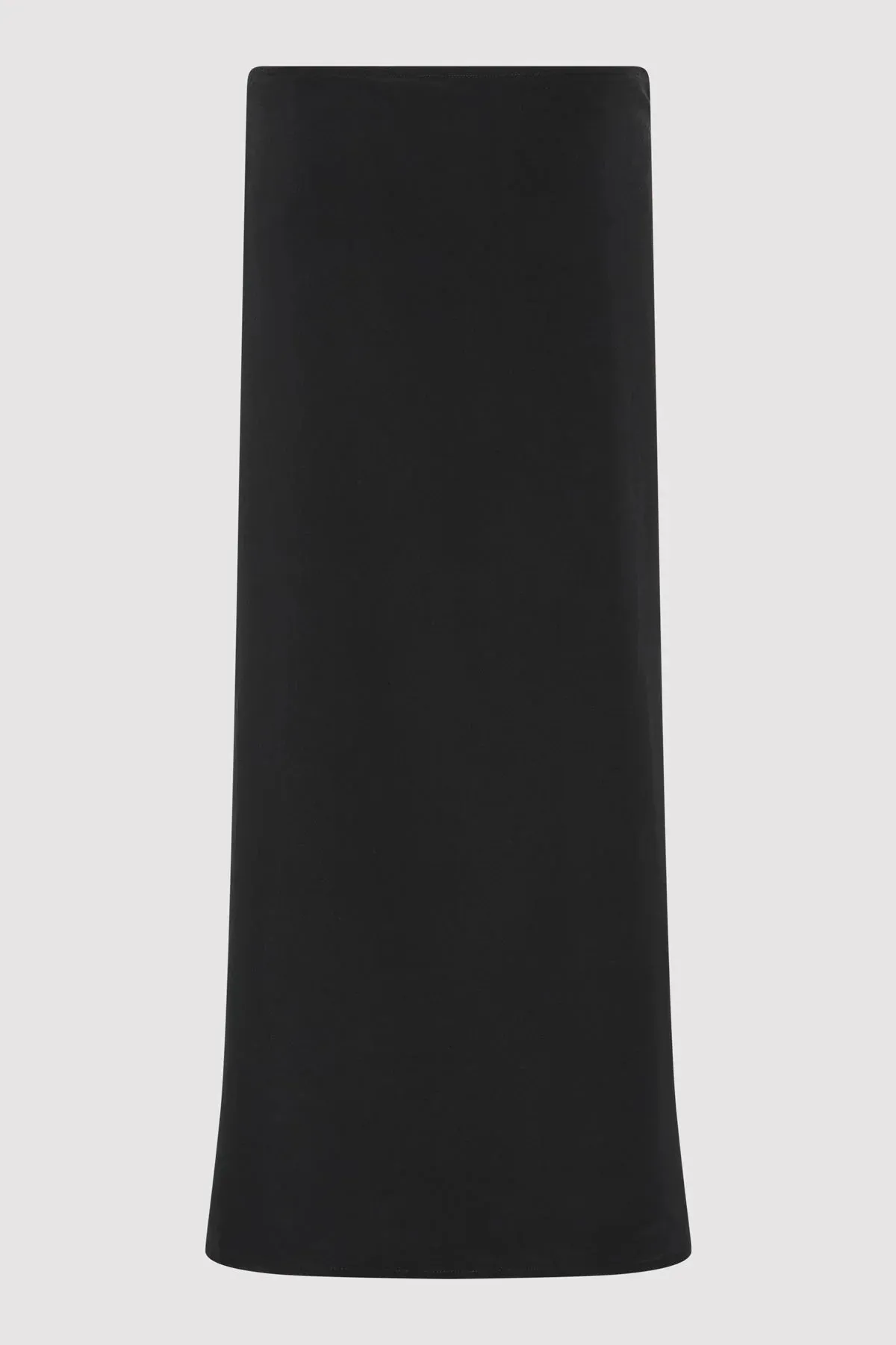 SILK WRAP TIE SKIRT - BLACK