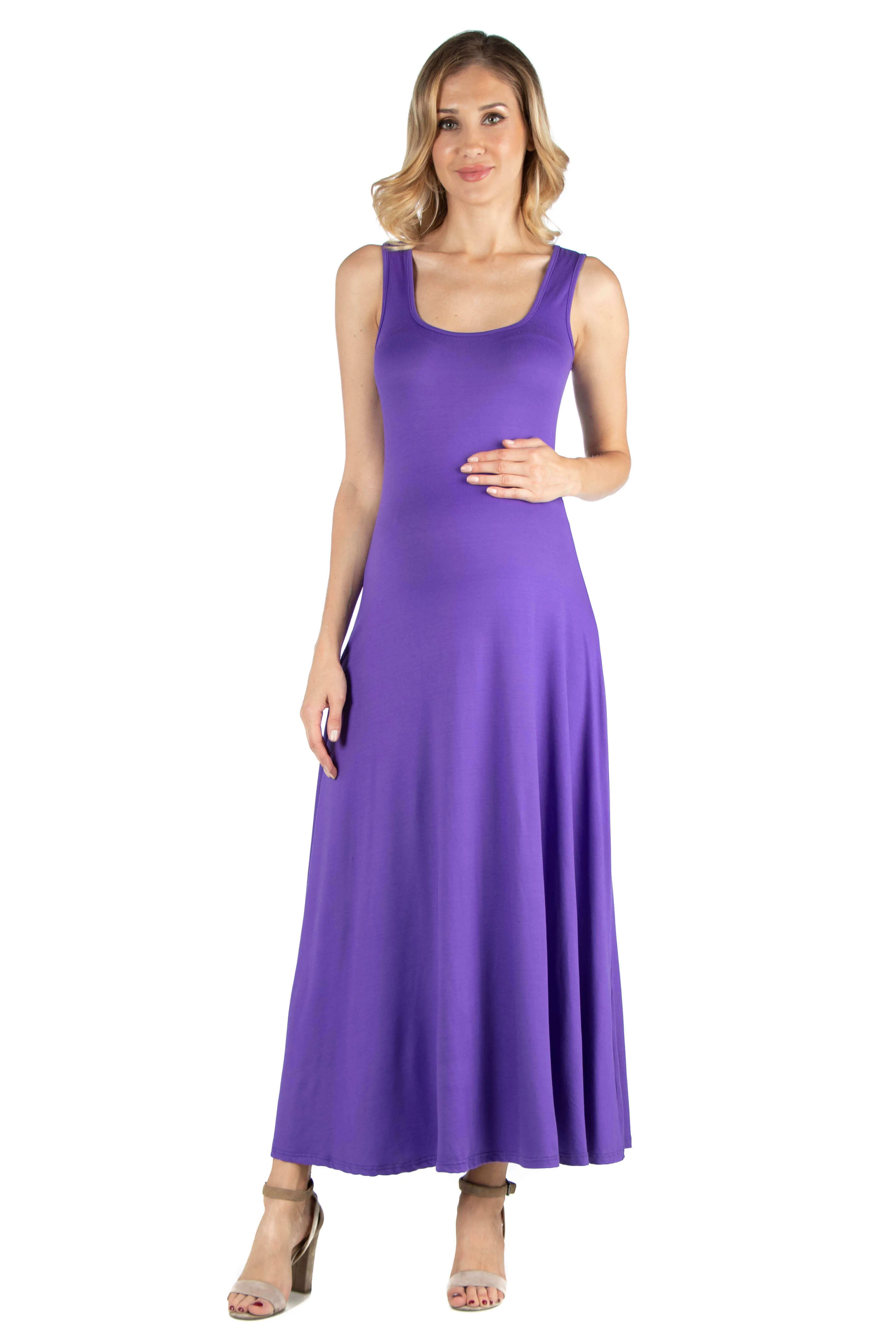 Slim fit A Line Sleeveless Maternity Maxi Dress