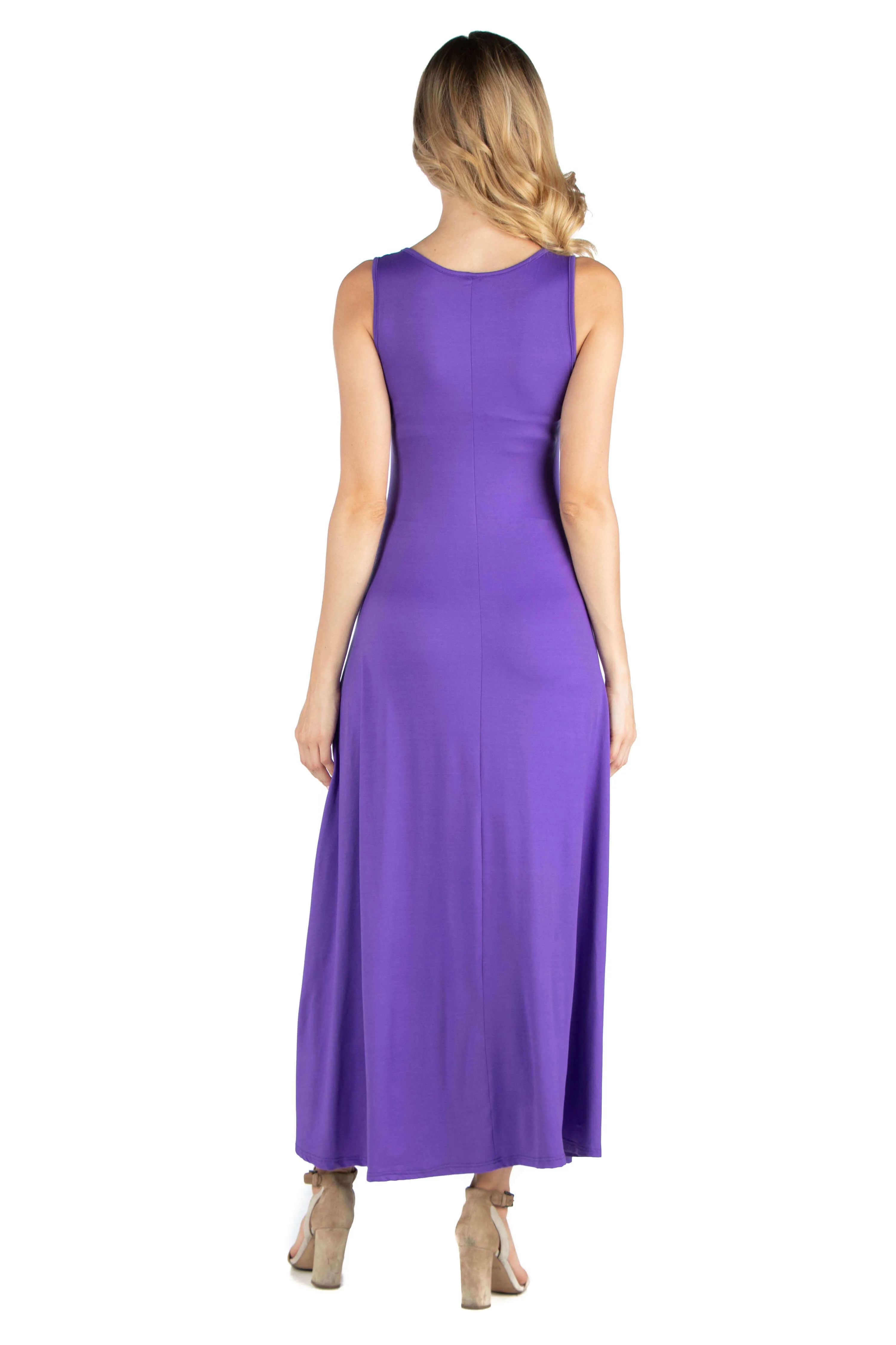 Slim fit A Line Sleeveless Maternity Maxi Dress