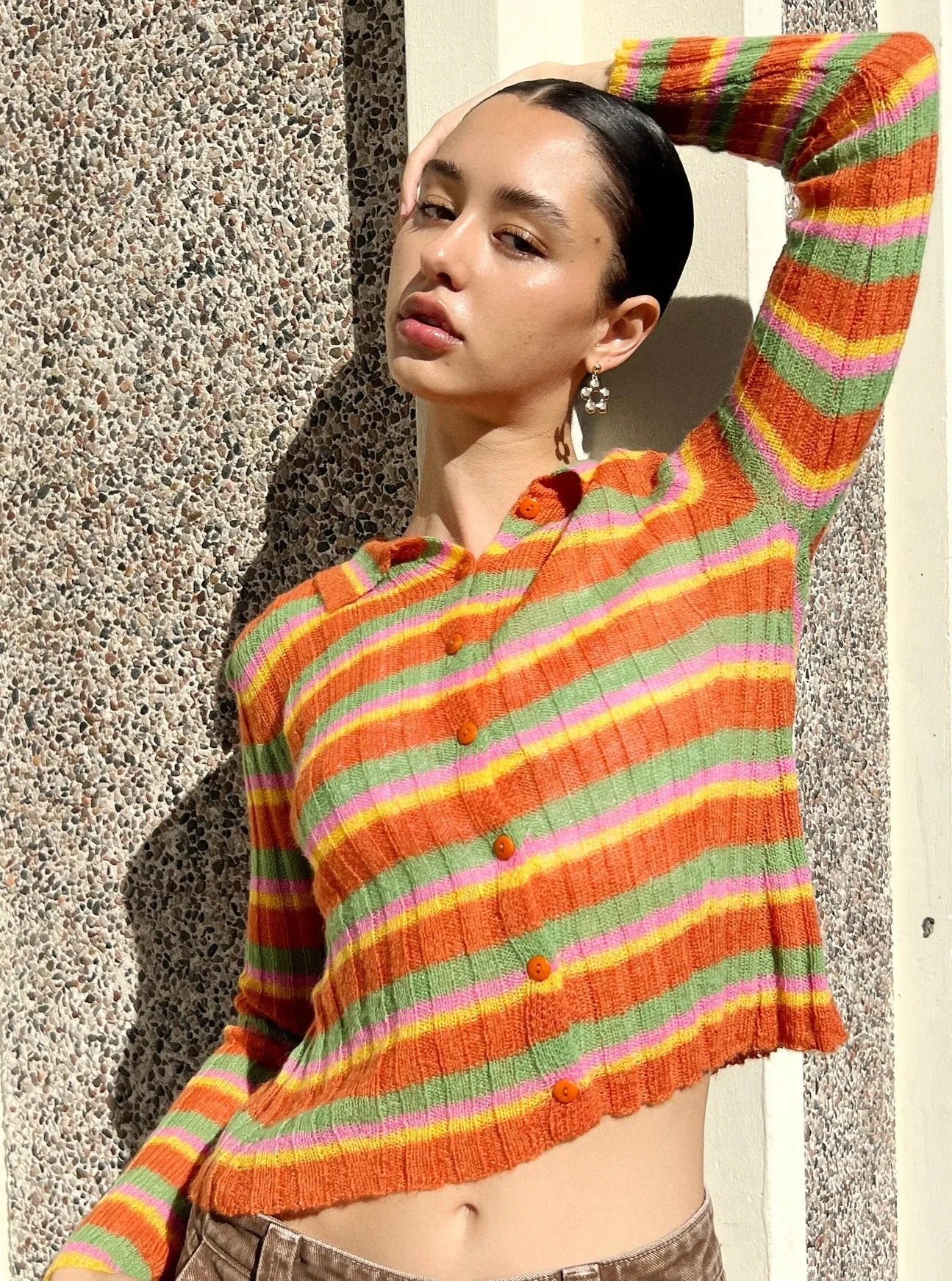 Sorbet Stripe Leti Button Up