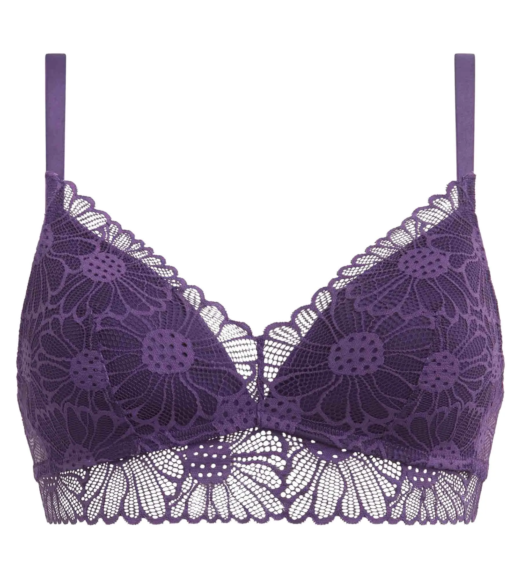 Soutien-gorge triangle paddés en dentelle Violet Fais-Moi Une Fleur