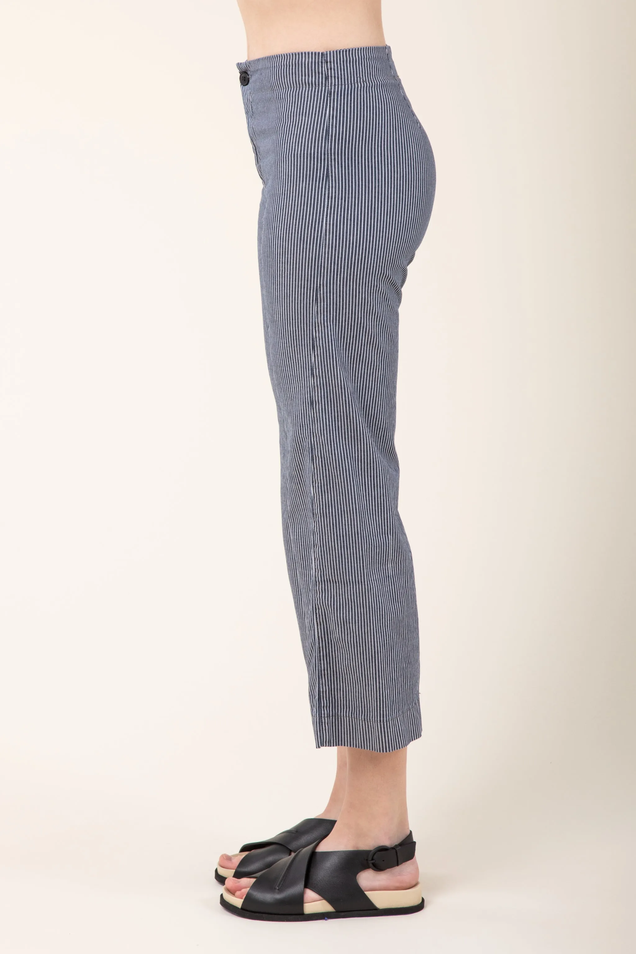 Stripe Knack Pant in Light Gray