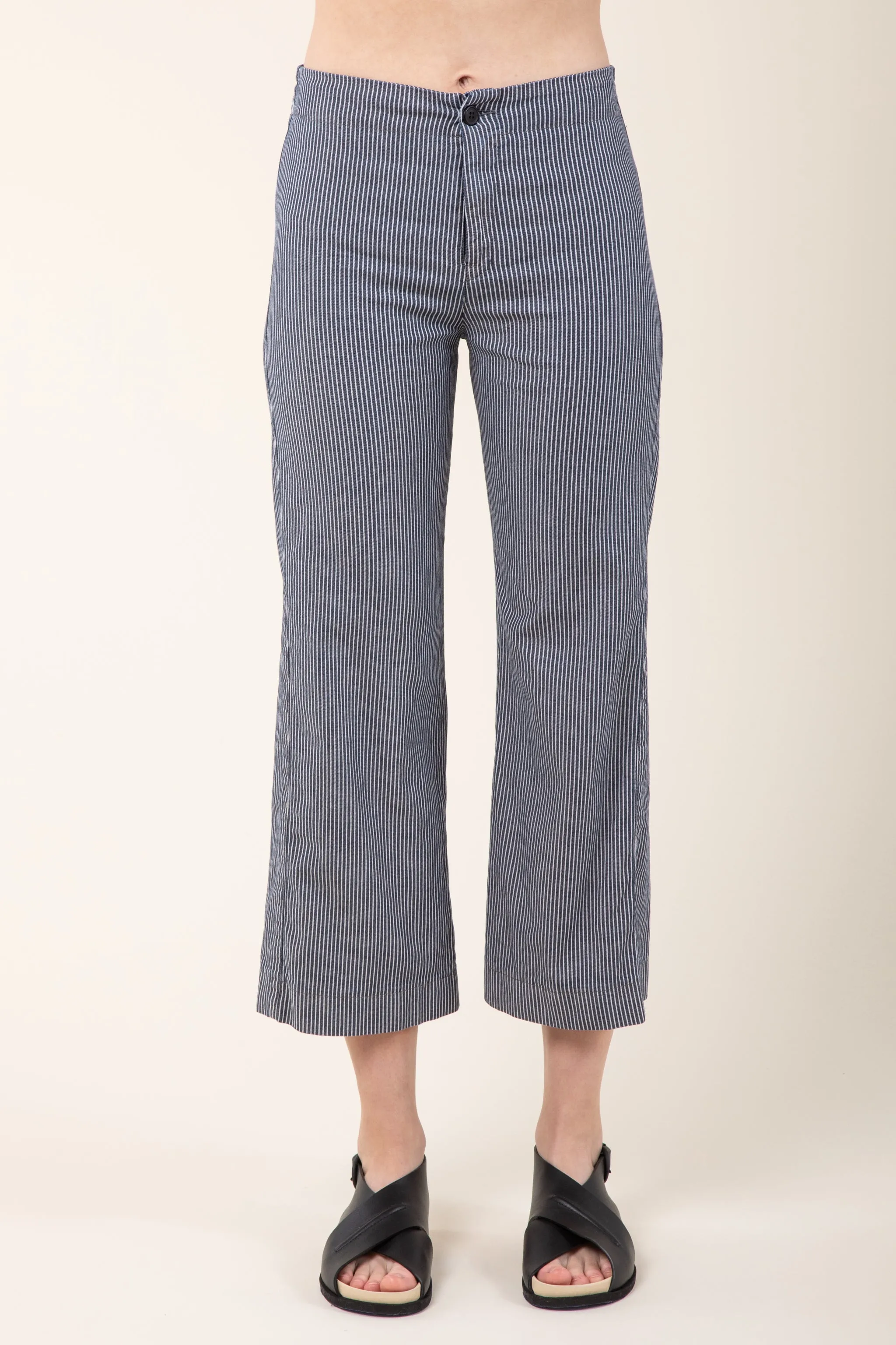 Stripe Knack Pant in Light Gray