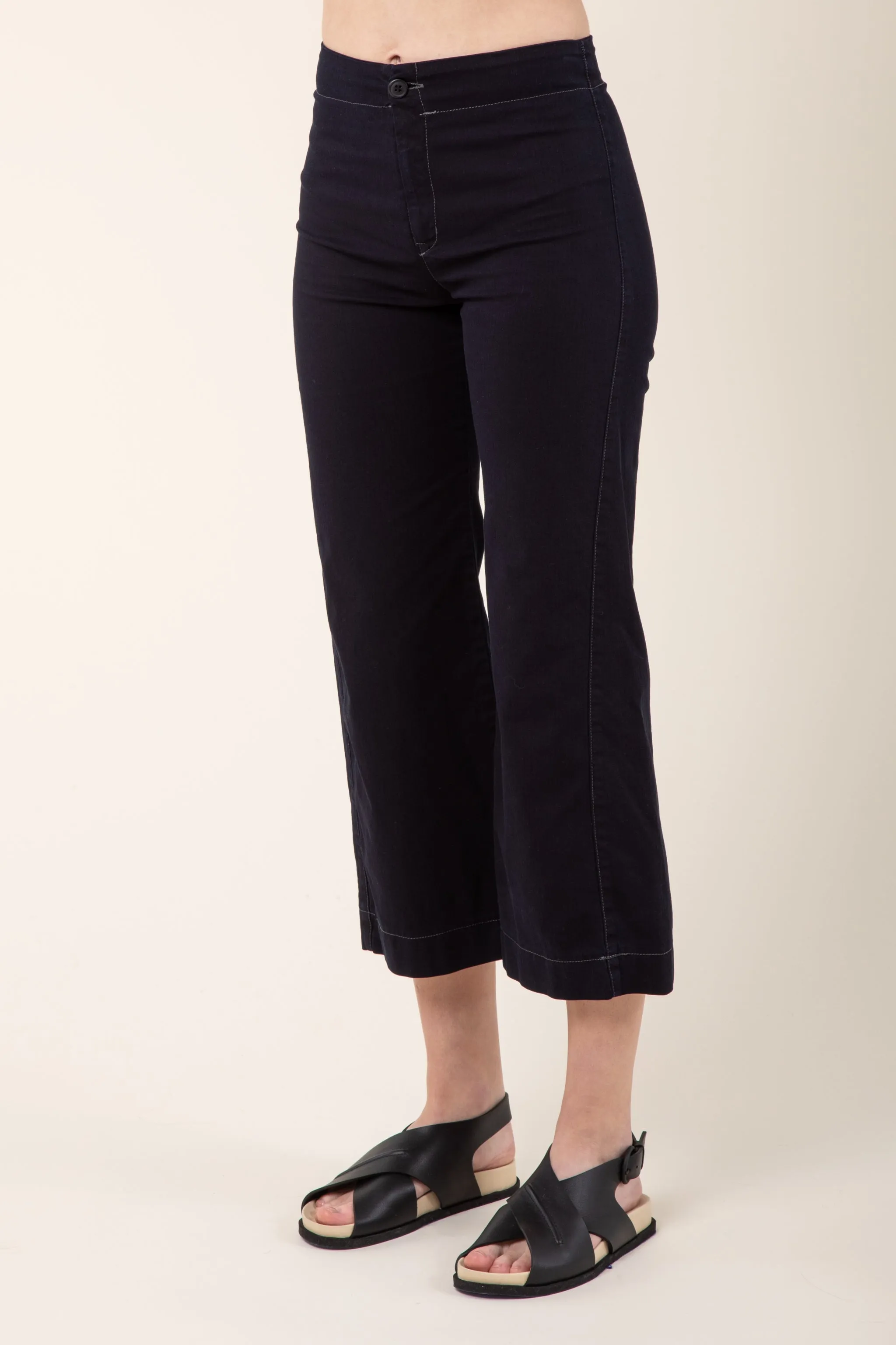 Stripe Knack Pant in Midnight