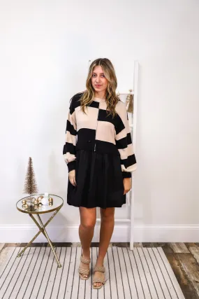 Striped Sweater Top Dress