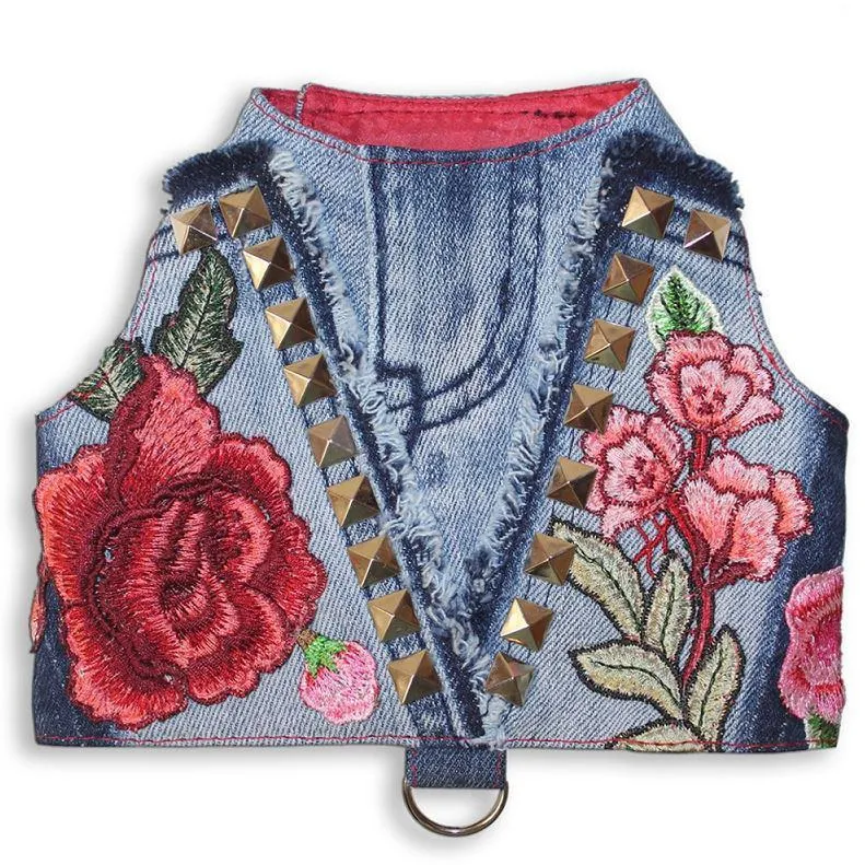 Studs And Roses Dog Harness Vest