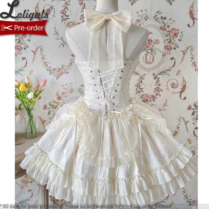 The Cross ~ Sweet Halter Neck Lolita JSK Dress Corset Mini Party Dress by Alice Girl ~ Pre-order