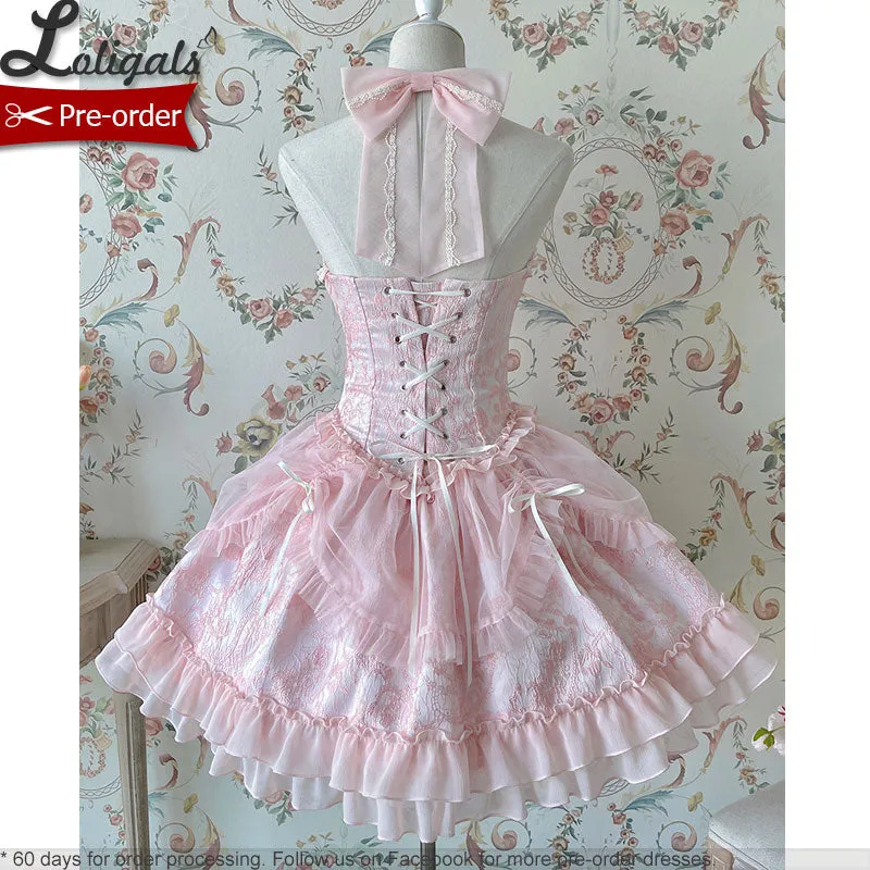 The Cross ~ Sweet Halter Neck Lolita JSK Dress Corset Mini Party Dress by Alice Girl ~ Pre-order