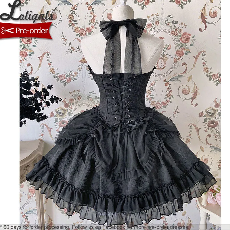 The Cross ~ Sweet Halter Neck Lolita JSK Dress Corset Mini Party Dress by Alice Girl ~ Pre-order