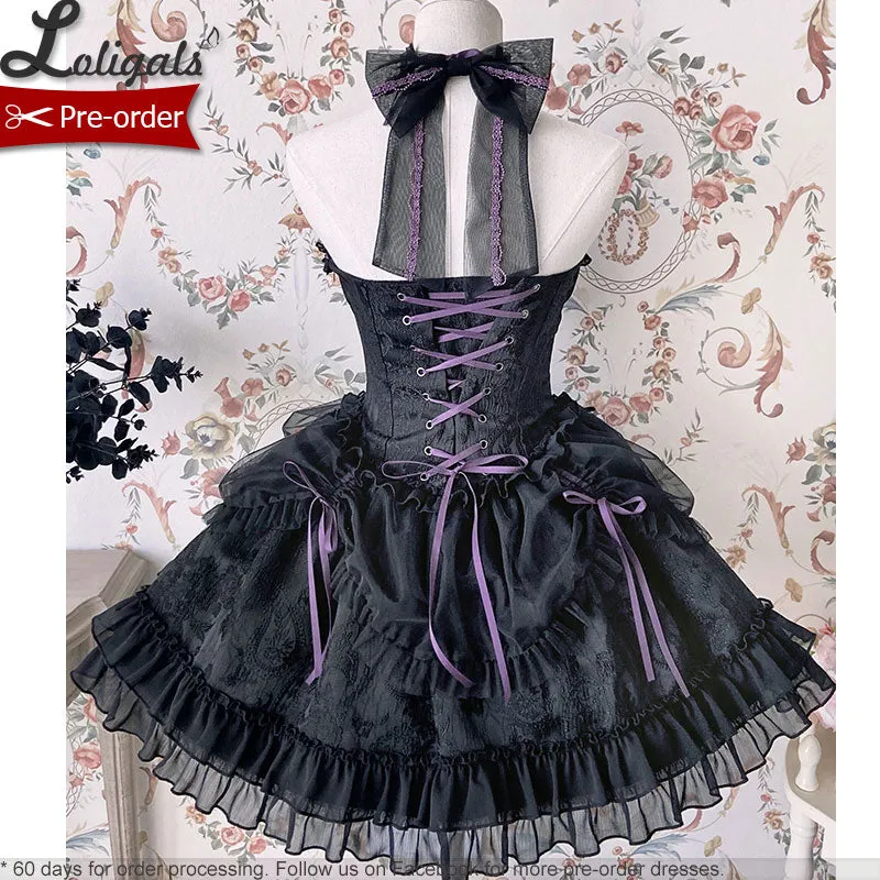 The Cross ~ Sweet Halter Neck Lolita JSK Dress Corset Mini Party Dress by Alice Girl ~ Pre-order