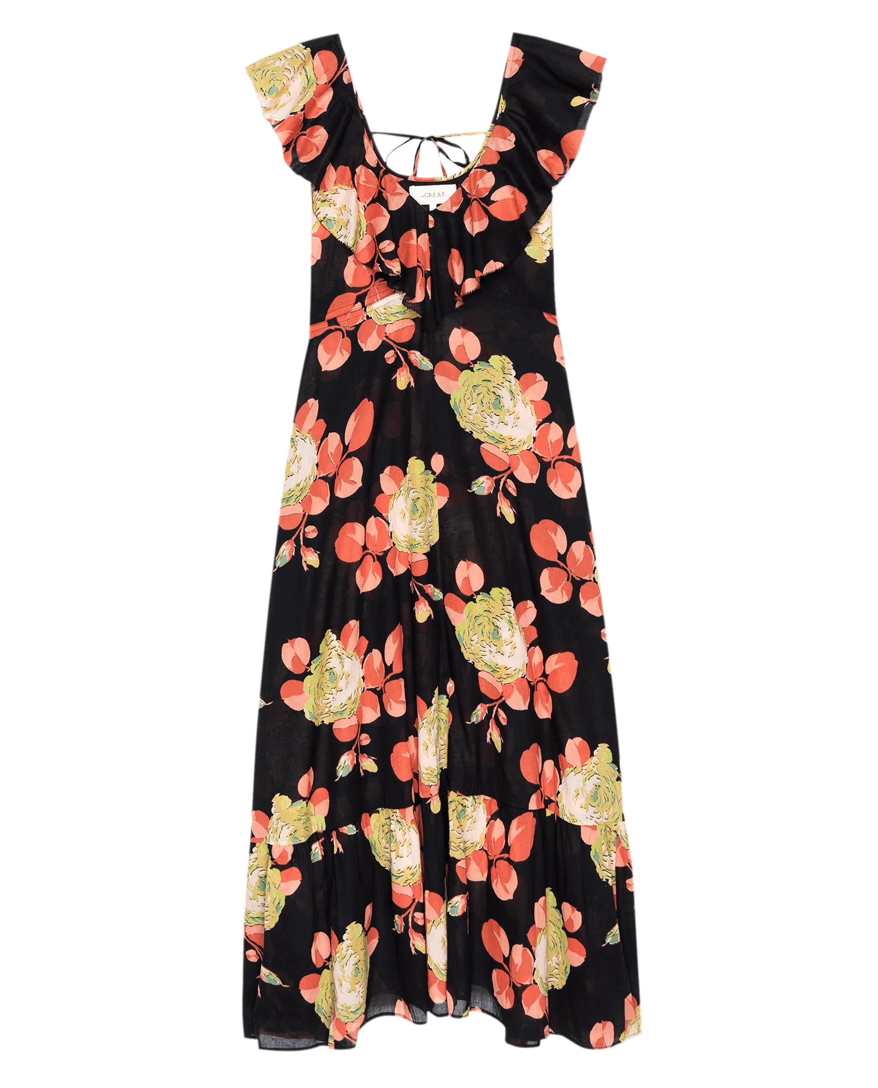 The Geranium Dress. -- Cabbage Rose Print