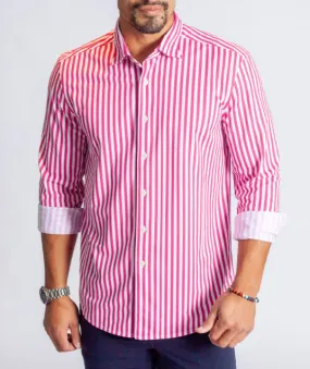 The Go Big Stripe Shirt-Jazzy Red